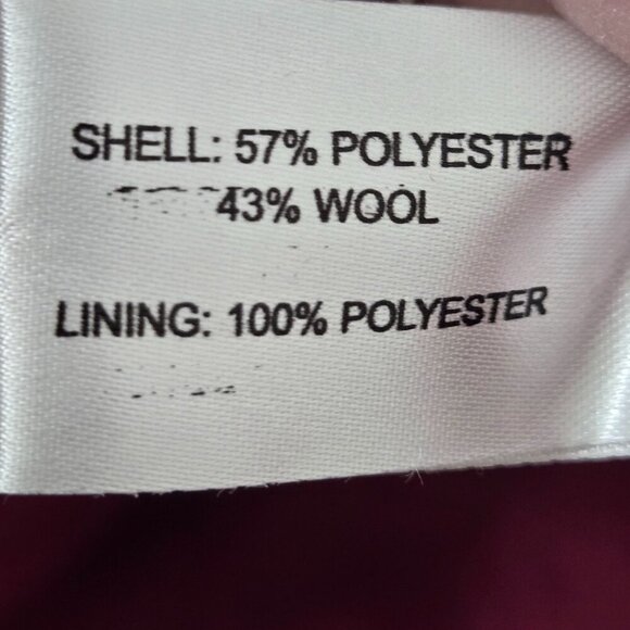 Pendleton Double-Breasted Coat Wool Blend XXS Womens Magenta Classic - Picture 16 of 16